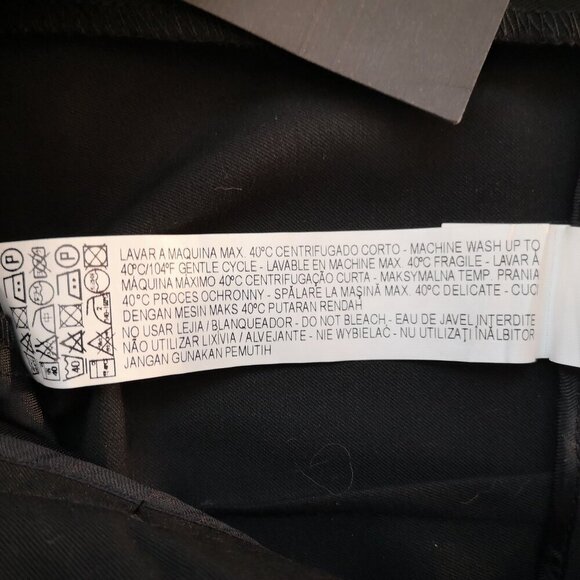 NWT Zara Women Size Medium Ladies Black Straight Leg Pants - Picture 9 of 14